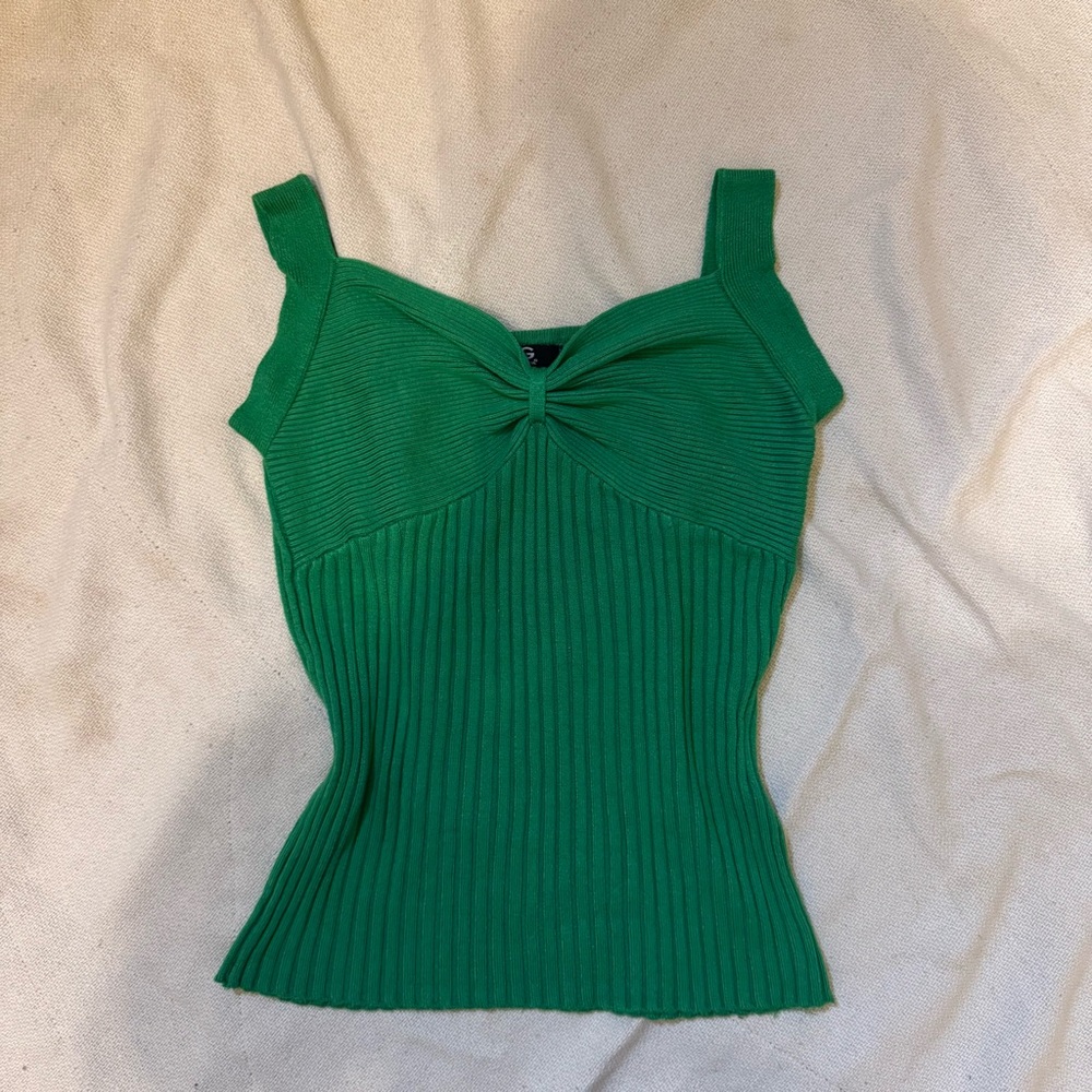 Vintage Dolce and Gabbana Green Ribbed Top